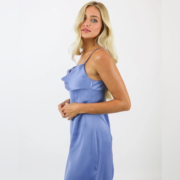 WeWoreWhat Cowl Midi Dress in Slate Blue REVOLVE NWT - Picture 5 of 11